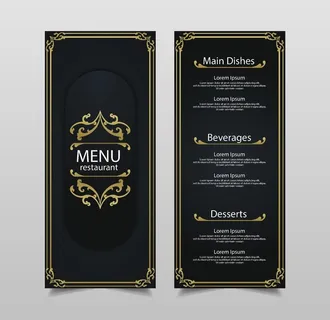 高档餐牌模板图片