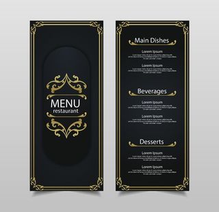 高档餐牌模板图片