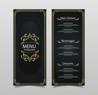 高档餐牌模板图片