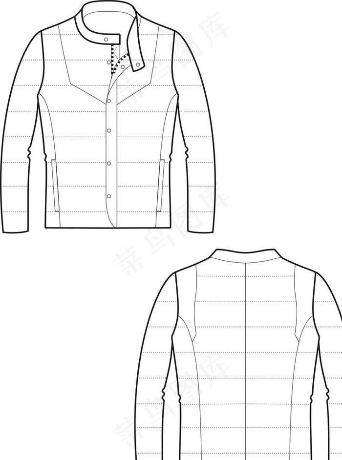 男装 羽绒服 CDR 矢量 秋冬图片cdr矢量模版下载