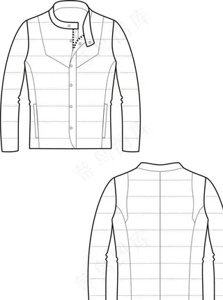 男装 羽绒服 CDR 矢量 秋冬图片