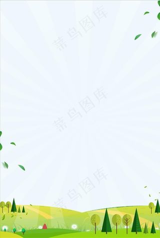 绿色卡通背景图片