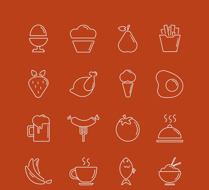 食品图标矢量图片