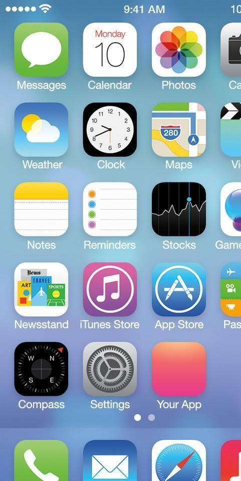 ios7桌面及ICO图片psd模版下载