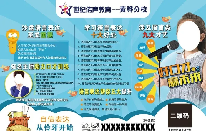 口才培训班展板图片(5906x3937)psd模版下载