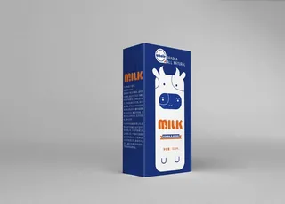 牛奶盒平面展开图图片