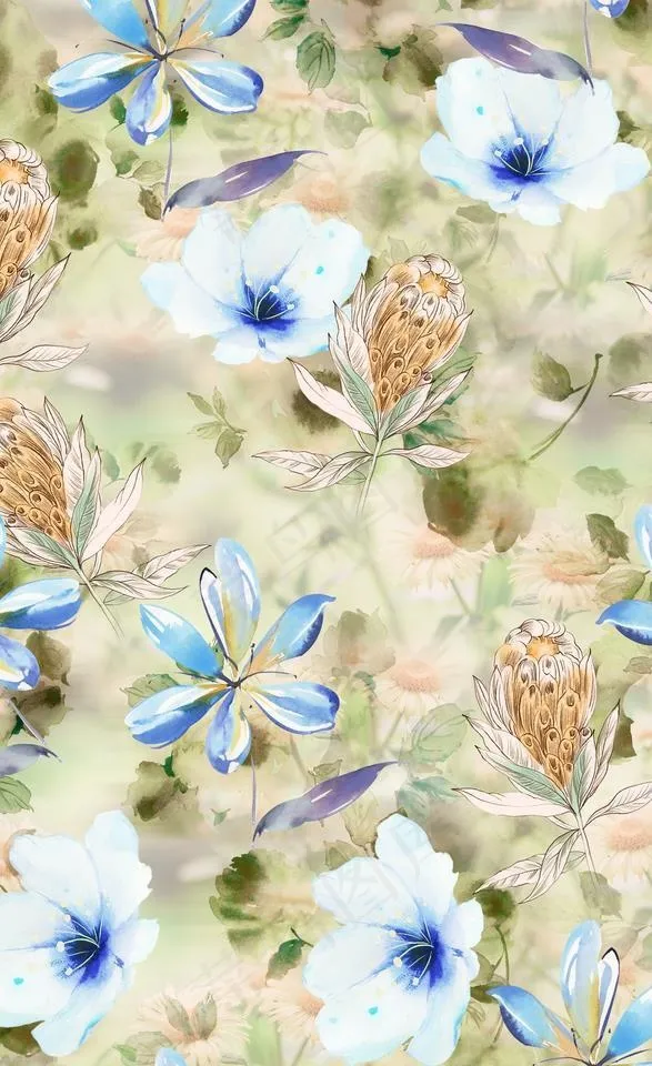花朵 花卉 欧美印花 各种花图片psd模版下载