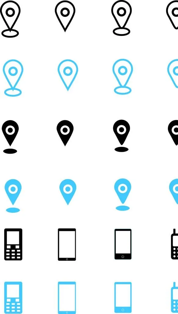 地址电话小图标图片cdr矢量模版下载