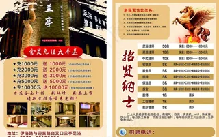 足浴开业单页图片