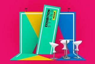 炫彩展厅场景展示设计样机图片