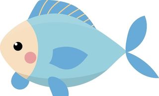 蓝色的鱼矢量素材图片