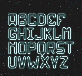 创意霓虹灯字母图片