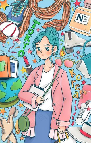 潮流卡通插画图案图片