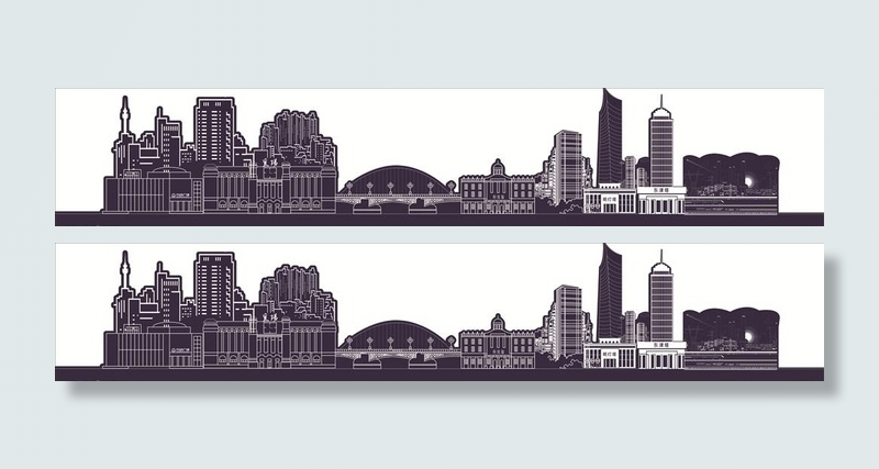 城市线条图图片