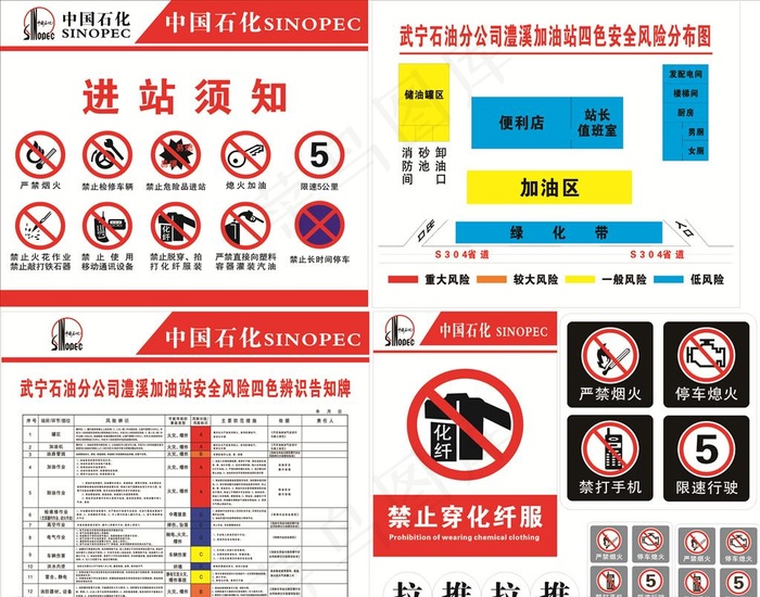 加油站禁止标志图片