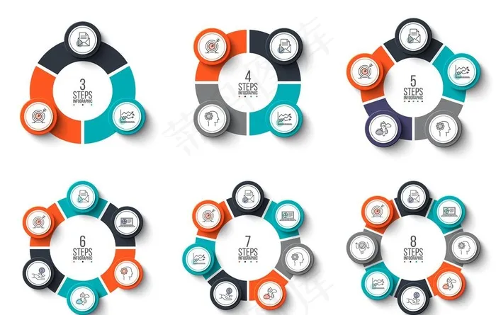 微立体金融商业图表矢量元素合辑图片ai矢量模版下载