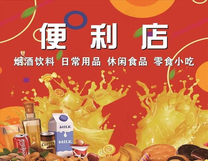 便利店海报图片(210X297)cdr矢量模版下载