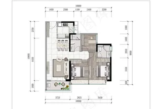 楼盘户型彩图图片