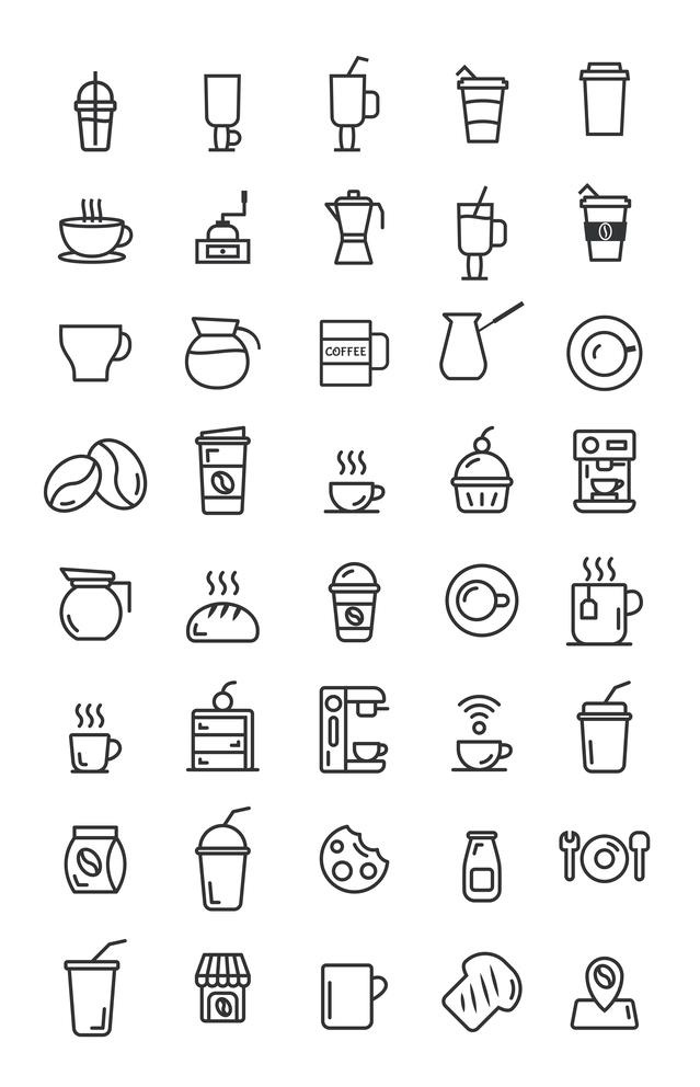 咖啡店菜谱图标icon图片