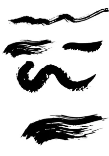 毛笔笔画矢量素材图片