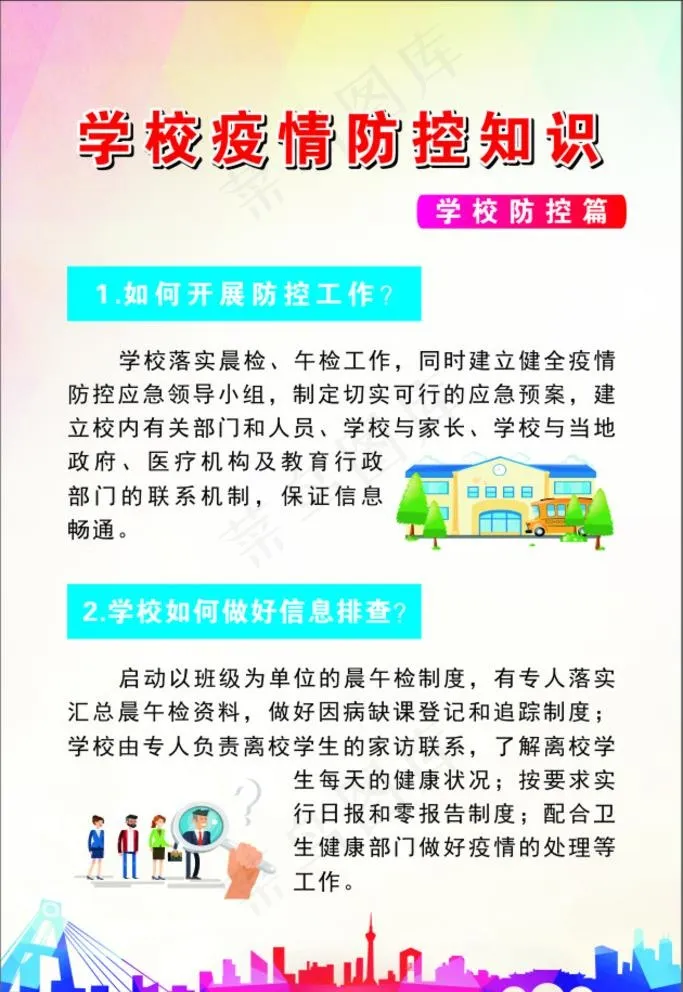 学校疫情展板图片cdr矢量模版下载