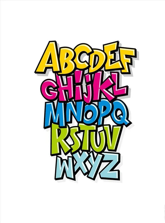 卡通字母图片