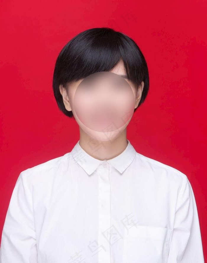 证件照女服装图片psd模版下载