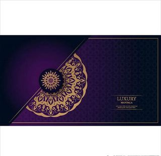 紫色背景圆形 花纹图案主题图片