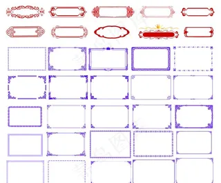 欧式简单花边边框角花免抠素材图片