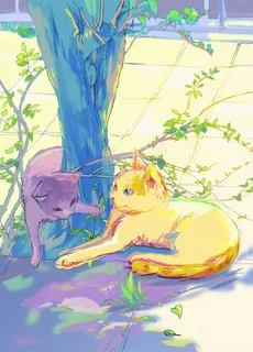 猫咪手绘图图片