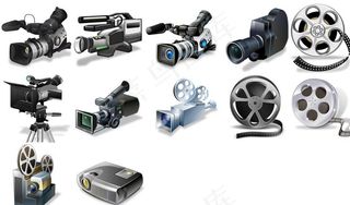 视频设备组建PSD素图片