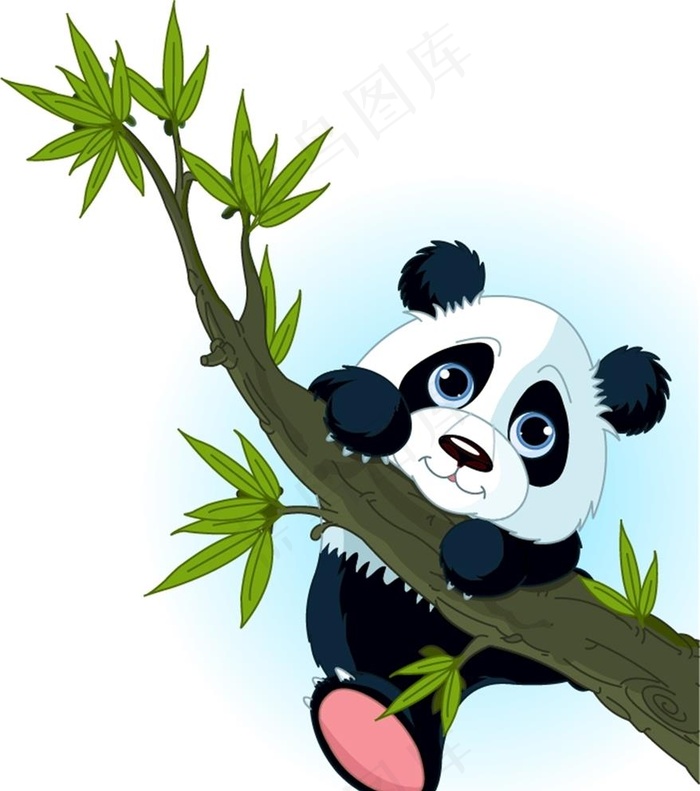 熊猫图片ai矢量模版下载