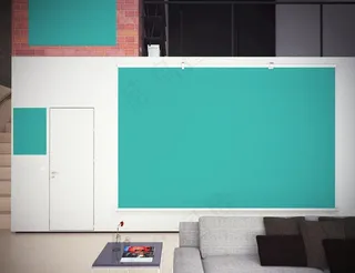 室内投影仪海报样机展示图片