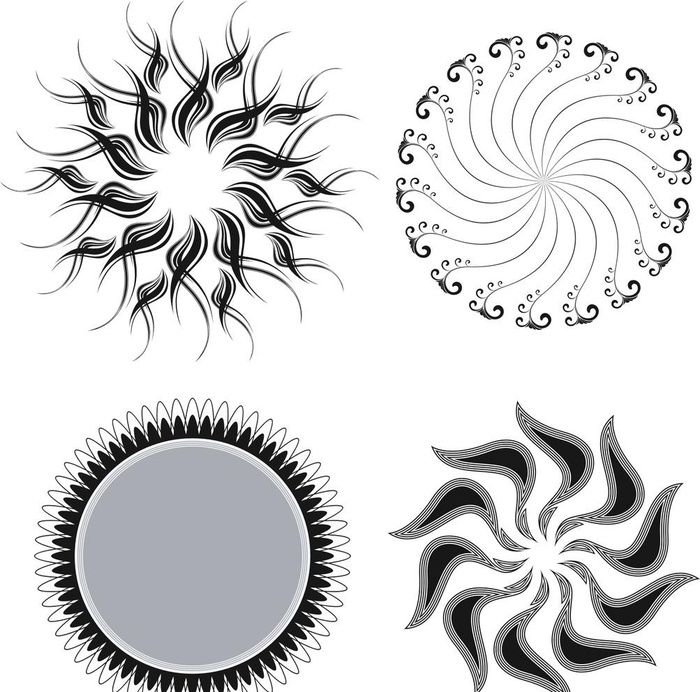 抽象圆形花纹图片