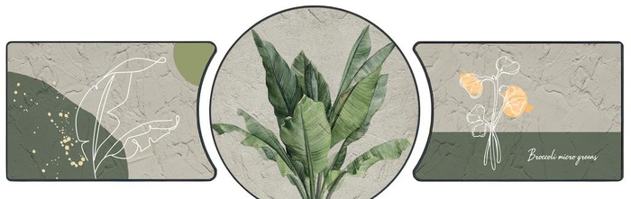 小清新手绘植物花朵装饰无框画图片(12402x4303)