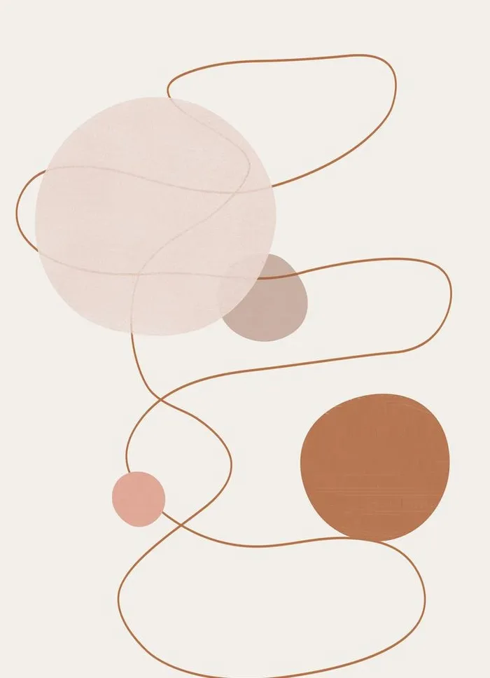 圆圈线条粉色抽象图片