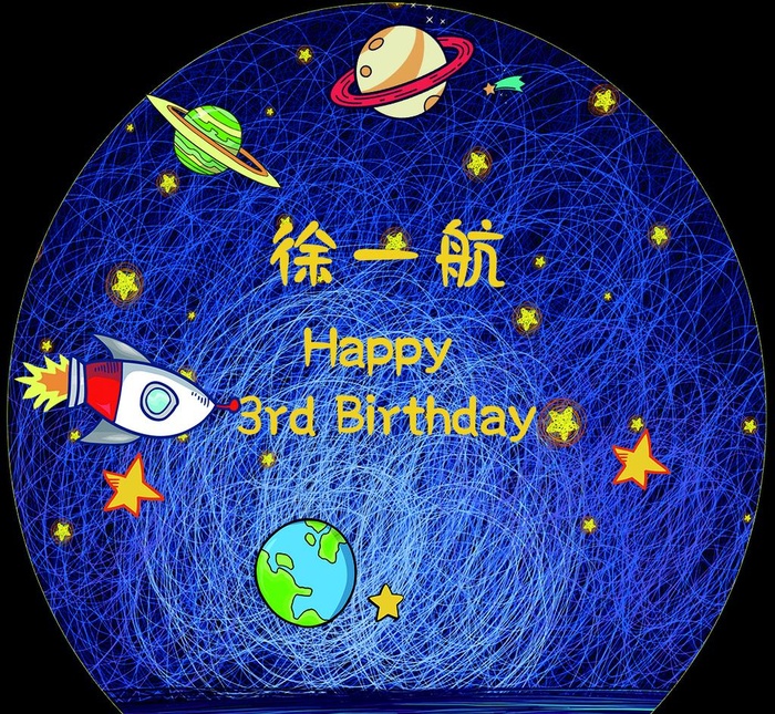 星星生日宴背景板图片(60x57)psd模版下载