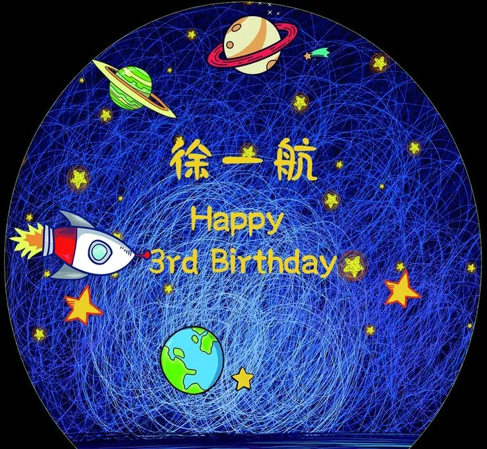 星星生日宴背景板图片(60x57)psd模版下载