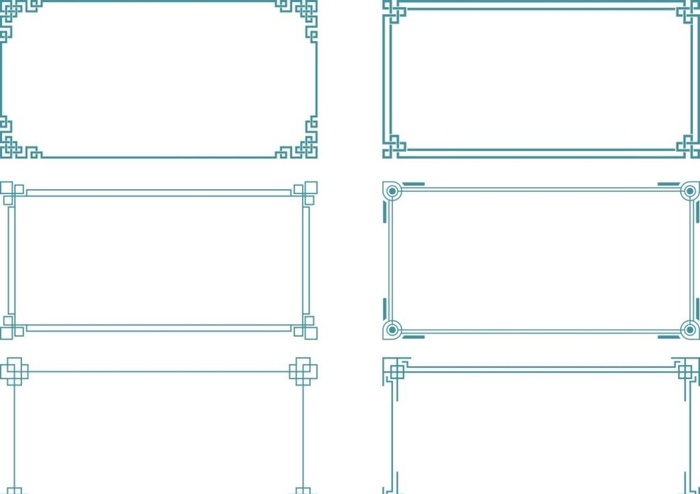 中式边框 图片cdr矢量模版下载