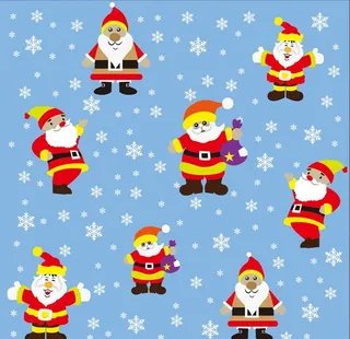 矢量圣诞老人雪花背景图片