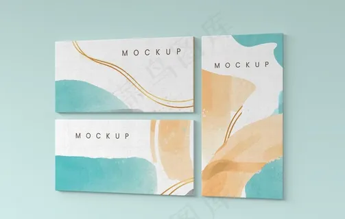 挂画展板样机图片