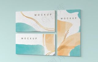 挂画展板样机图片