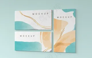 挂画展板样机图片