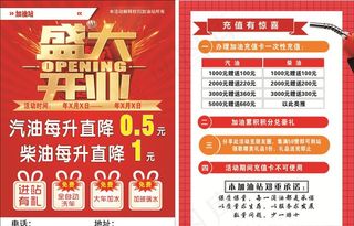 加油站开业单页图片