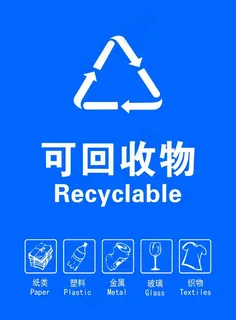 可回收物标示标志图片 可回收物标示标志图片