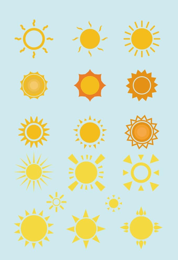 AI 矢量太阳图片