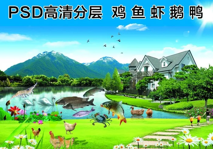 农家院图片(3543x2598)psd模版下载