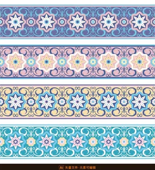 民族风复古花边花纹图片