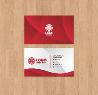 红色名片图片