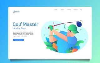 高尔夫插画图片